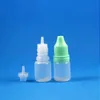 100 ensembles 5 ml de bouteilles de compte-gouttes en plastique Capeur de preuves Bulle de pointe à aiguille mince pour la vapeur de drop vapeur e liquide 5 ml pjijn uwjbu