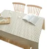 Table de table nappe de coton de chair de dentelle en dentelle bleue en coton frais en coton frais