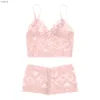 Bras Sets Lace womens sexy lingerie fashion casual pajama vest top shorts set Babydoll pajama perspective lingerie set XW