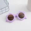 sweet cute kids round flower sunglasses fashion trendy outdoor beach sunglasses boys girls ultraviolet proof sun glasses