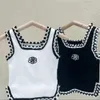 2023 Coton Summer Girls Vest Childrens Stumtomètres Girl Sans manches Baby Botting Botting Tops 240514
