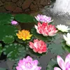 3pcs flores decorativas grinaldas 17cm Lotus Flor artificial flutuante FALSO LOTUS PLANT LIME