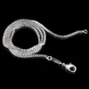 1,4 mm Stamped Box Chain Halsband Sterling Sier Halsband för män Kvinnor Fashion Lobster Clasp Chain Fit smycken som gör 16 18-24 tum