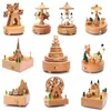 Figurine decorative Regali Musicale Music Music Box Wooden Box 10 Tipi a tema a mano.