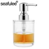 Liquid Soap Dispenser Acrylic Lotion Dishwashing Pump Bottle Kitchen Bathroom Countertops 8.8 OZ (Clear)