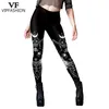 بنطلون نشط VIP Fashion Womens Gothic Long Lengs Sexy Steam Punk Print Printers مرنة خمر سروال قلم رصاص ضيق طول الكاحل Play Bottoml2405