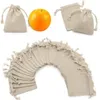 Enveloppe cadeau 50pcs petite pochette en lin en coton de jute en coton naturel