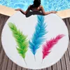 Serviette xc ushio Fashion Feather Round plage avec Tassel 450g Microfibre 150 cm Baignier de baignoire Tapisse de yoga