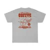 Men's T-Shirts Back Print Retro Cartoon Coff T Shirt Women Cute Funny Caffeine T-Shirts Coff Lover Shirt Unisex Loose Graphic Ts Tops T240510