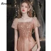 Party Dresses Bowith Evening Dress Wedding Elegant Short Sleeve Long For Women Prom Formal Occasions Gala Luxury Vestido