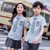 Roupas Defina o uniforme escolar infantil Conjunto de formatura JK JK Summer Primary English Performance Camisa de manga curta