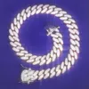 Горячая распродажа 19 -мм двуххотового сертификата VVS GRA Moissanite Diamond Chain 925 Серебряный серебряный серебряный хип -хоп -кубинский цепь для мужчин