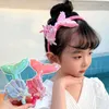 Hair Accessories Shiny Sequin Mermaid Tail Kids Headband Rainbow Fish Tail Starfish Shell Hair Bands Girls Hair Hoop Children Hair Accessories