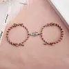 Bracelets de charme Noter 2PCS / Set Lover Bracelet Braclet Amorcet réglable Romantique Hold Hands Couple Braslet Cadeau pour petite amie Joias Y240510