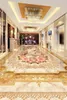 Fonds d'écran de style luxe en marbre Parquet 3d plancher PVC Impression de papier peint étanche étanche décorations murales