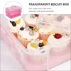 Ta ut containrar Mini Paper Cups Cupcake Box Vacker mat Crisper Muffin Bread Bride Boxes