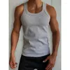 Tanques masculinos Tops Sportswear para fitness masculino colete de verão de verão de alta qualidade roupas de algodão