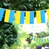 Ukraine 14 * 21cm Hanging Mini Window String Flag Ornement Home Decor Country Pennant New Happy Gifts Fabrics Banners SXM3