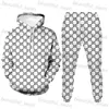 Nya designers sweatshirts passar nya herrspårar för män 3D -grafiska huva modesportkläder Men's casual tröja vaktbyxor set l365aa