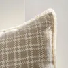 Oreiller dunxdeco soft ivory chaude maison moderne chèque géométrique couverture décorative casse décorative art canapé chaise chaise coussin