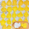 Moules de cuisson 4pcs kawaii animal japonais cookie cookie moule châtaignier biscuits cuits à la vapeur dessert outils de moule de coupe bricolage