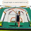 Móveis de acampamento K-Star Camping Tent Outdoor portátil para 3-4 pessoas Canopy dois quartos Uma sala de estar respirável grande conjunto