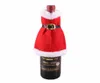 Pani Santa Claus Ubrania ubrań butelka do wina okładka świąteczna kolacja stolika dekoracja torba na prezent wiszące ozdoby QC9F1690115