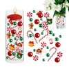 Party Decoration Christmas Vase Filler 6060pcs Floating Candles Centerpiece Beads Water Pearls Red White Green Balls Gels