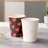 Tass jetables pailles de haute qualité 250 ml en papier tasse d'anniversaire de mariage fête faveur gibier en plastique domes de thé à eau