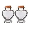 Vases 2 pcs mini parfums souhaitant une bouteille de bouteille transparente jars romantique récipient de verre de bricolage