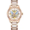 Ouqina, a popular online watch for girls, fully automatic mechanical watch, ceramic butterfly, luminous fashion