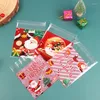 Geschenkwikkeling 100 stks kersttas zelfklevende koekjes snoep inpakjaar feest snack bakken plastic