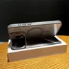 Case de téléphone à amortissement magnétique de luxe pour iPhone15 14 13 12 Pro Max Plus Magsafe Funda Stand Glass Lens Protection Back Cover Metal Anneau Transparent Transparent Téléphone Boîtier