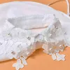 Papillini da fila linoway femminile floreale lavano falso colletto falso femmina femmina bianca ricamata in pizzo cravatta staccabile colletti bottoni top