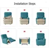 Couvre-chaises Jacquard Stretch Reckin Sofa Cover Washable Home Decor With Pocket Fabric de couleurs solides de mobilier de meubles non glissants
