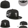Snapbacks Adt Fitted Hats Designer Hat Baseball Classic Black Color Hip Hop Chicago Sport Fl Closed Design Caps Chapeau Stitch Heart H Dhlzw