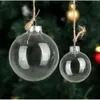 Dekoracja szklana bombka przezroczyste świąteczne kulki ślubne 3 80 mm świąteczne ozdoby prezent