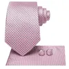Bow Ties Hi-Tie Rose Grey Polka Dots Designer Elegant Tie pour hommes Brand de mariage Partage de mariage Nettoyage
