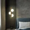 Nordic Led Frosted Glass Pendant Light Minimalist rund kullampa för vardagsrum sovrummet sovrum på barkrona ljuskronor