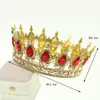 Hair Clips Wholesale Gold Crystal Headdress Prom Pageant Full Round Circle King Crowns For Cake Decoration
