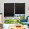 Rideau 1pc Black Blackout Window Shade Fabric non tissé stores plissés Adhesive Summer Anti UV avec clips