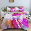 Bedding Sets Tie Dye Set Colorful Duvet Cover Dyed Bed Linen Pink Girl Home Textiles Bedclothes Pastel Tiedye