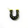 Figurines décoratives 7pcs Charmes Lucky Horseshoe Glass Pendant mignon Bonne chance Shoe Shoe DIY Bijoux pour femmes pour la fabrication de bracelet de collier