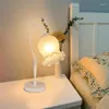 Tafellampen ligplaats Noordse LED -bureaulamp creatief groen glas verlichting modern decor voor huis woonkamer slaapkamer bed