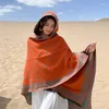 Coperte in stile etnico scialle coperta alla moda con cappuccio/mantello per il tempo libero e letti da viaggio lanciare lanci peluche a casa