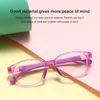 Occhiali da sole Fashion Silicone's Silicone Anti-Blue Glasses TR90 Simple Flat Light Goggles Round Square Frame Boy Girl Sport Reading