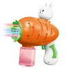 Bubble Gun Toy dla dzieci 12 dołków w pełni automatyczna bąbelowa maszyna królicza mydło bąbelkowe bąbelki broń zabawki weselne gry Childern prezent 240513