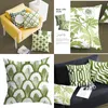 Pillow Silk Plow Cases Spring Green Retro Geometric Throw Cover American Style Garden Coastal Pillows Decorative