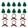 Santa 20st Christmas Hats Mini Decorations Scarf Wine Bottle Decors Tiny Scarves Craft Cap Liten Doll Plant Decor 1104