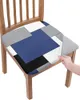 Coperchio sedia blu blu navy patchwork grigio patchwork astratto arte elastica copertura per sedili per slipvers per la protezione domestica